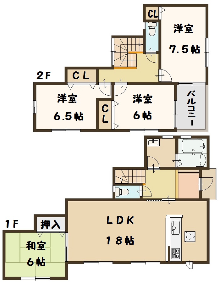 斑鳩町 服部 新築 3号棟 2180万円 斑鳩町 服部 新築 3号棟 2180万円