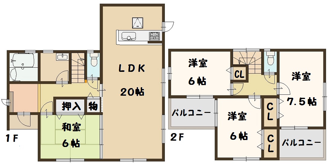 斑鳩町 服部 新築 4号棟 2380万円 斑鳩町 服部 新築 4号棟 2380万円