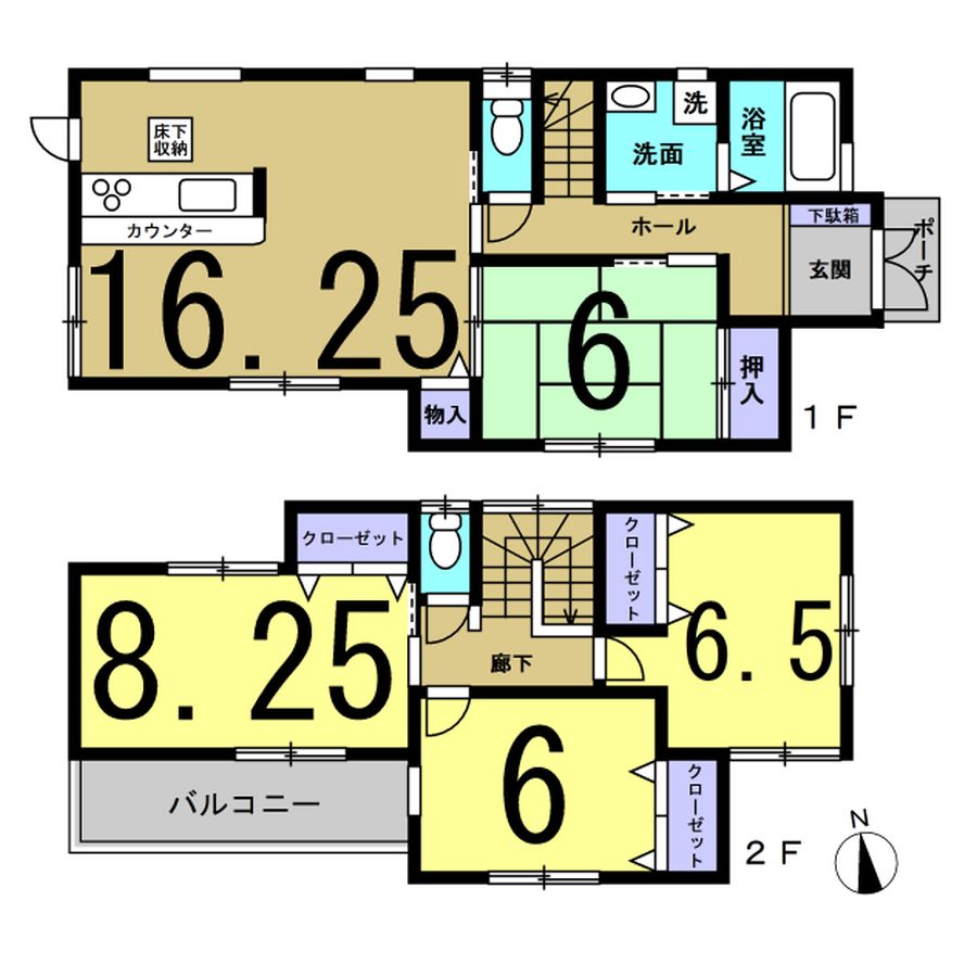 斑鳩町 龍田北 新築 3号棟 2080万円(間取) 斑鳩町 龍田北 新築 3号棟 2080万円(間取)