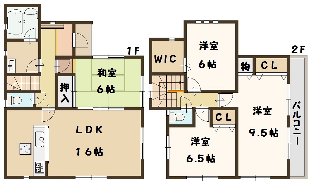 上牧町 米山台 新築 2号棟 2090万円 上牧町 米山台 新築 2号棟 2090万円